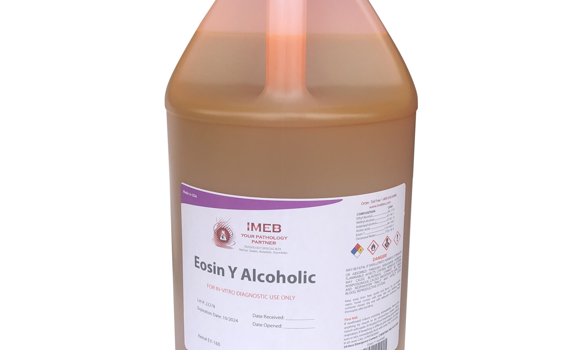 Eosin Y Alcoholic 1 Gallon EY-160 Tek-Select and IMEB Inc.