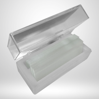 Cover Glass in an open acrylic case