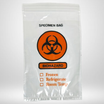 Biohazard bag straight shot