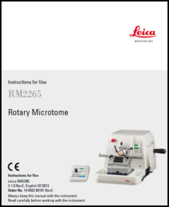 Leica RM2265 Microtome User's Manual