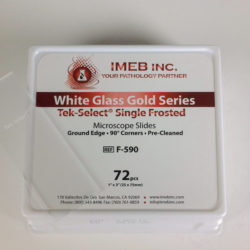 Tek-Select® Economy Microscope Slides 90˚ Corners, 1 Frosted End