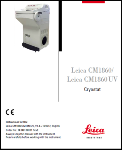 Leica 1860 UV Cryostat User's Manual