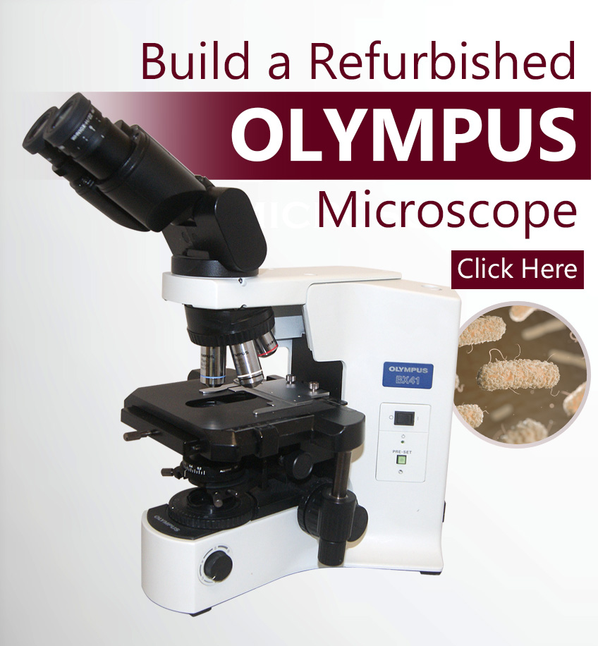 Use Olympus microscope refurbished by IMEB Inc button for customization page.