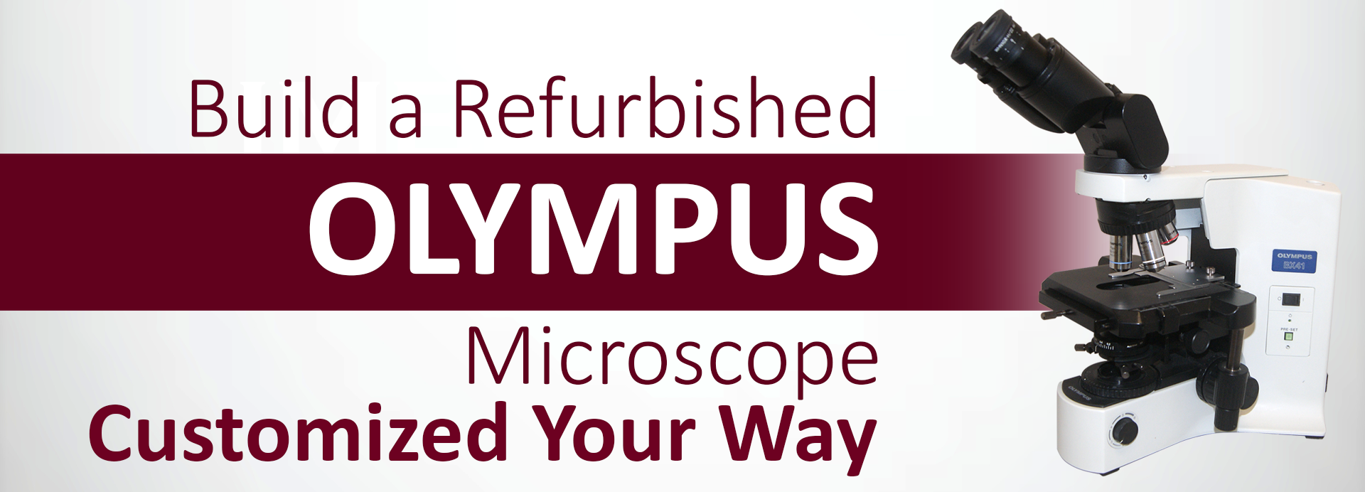 Build an Olympus microscope order form banner