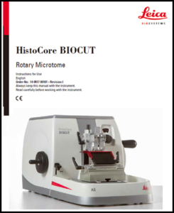 Leica Histocore Biocut User's Manual